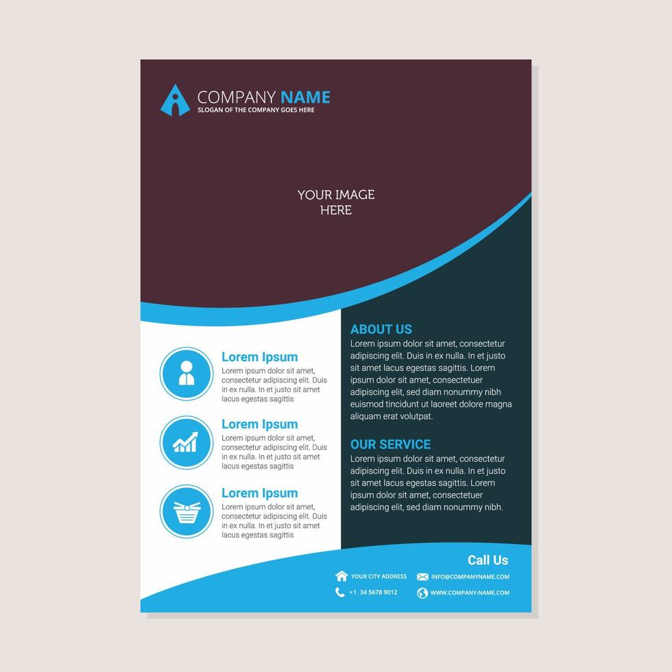 Corporate business annual report brochure flyer design. Leaflet cover presentation vector