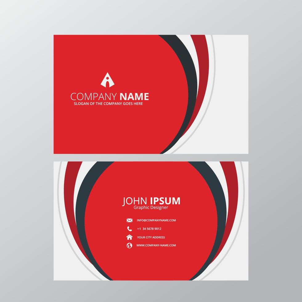 Modern Creative and Clean Business Card Design Print Templates. Flat Style Vector Illustration