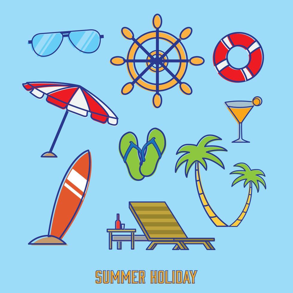 Summer holiday icon  vector design illustration