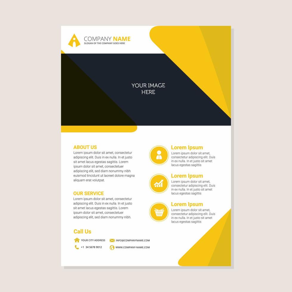 Corporate business annual report brochure flyer design. Leaflet cover presentation vector