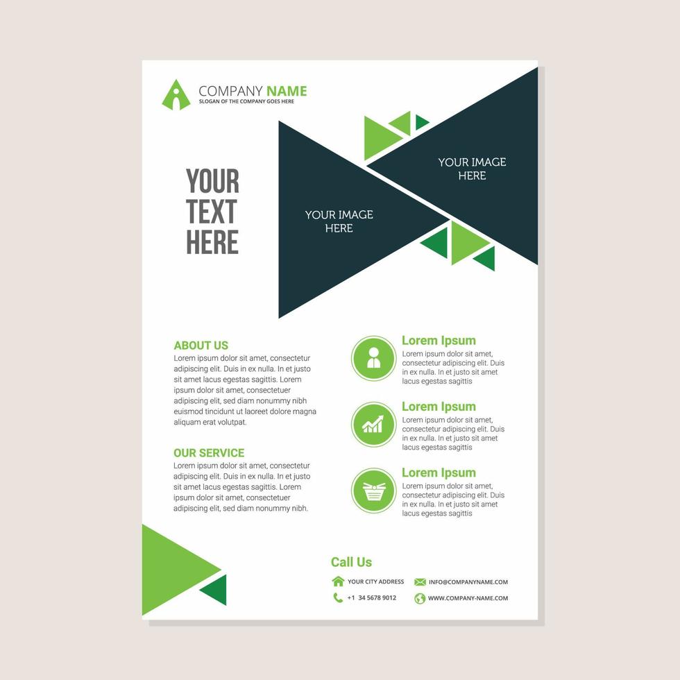 Corporate business annual report brochure flyer design. Leaflet cover presentation vector