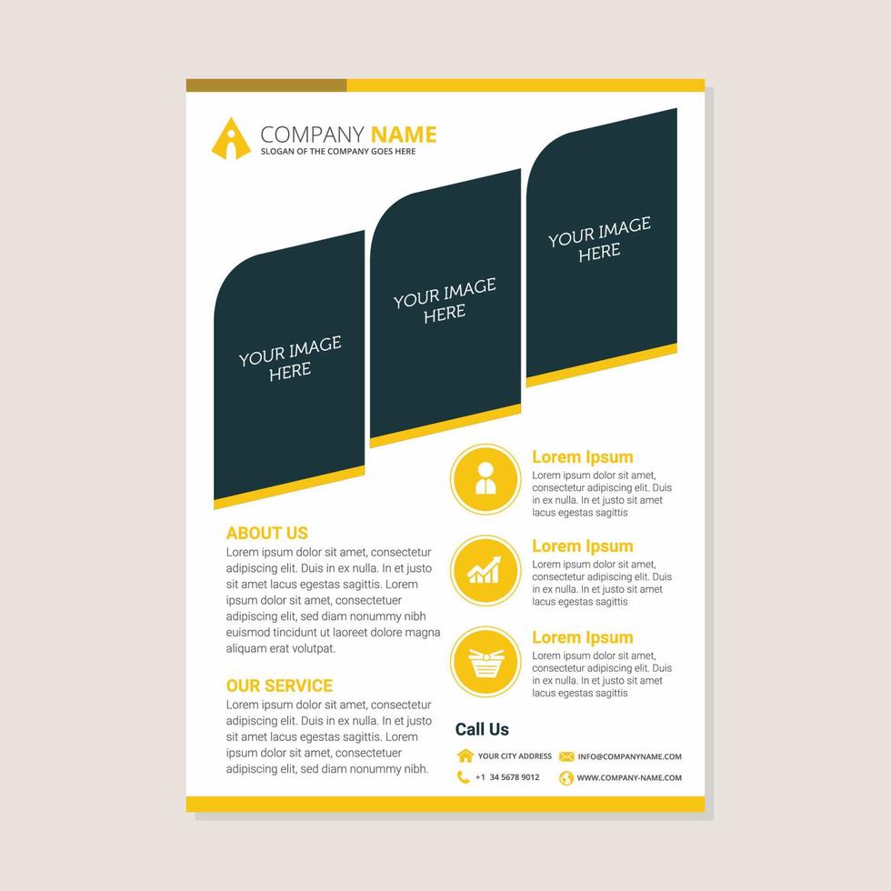 Corporate business annual report brochure flyer design. Leaflet cover presentation vector