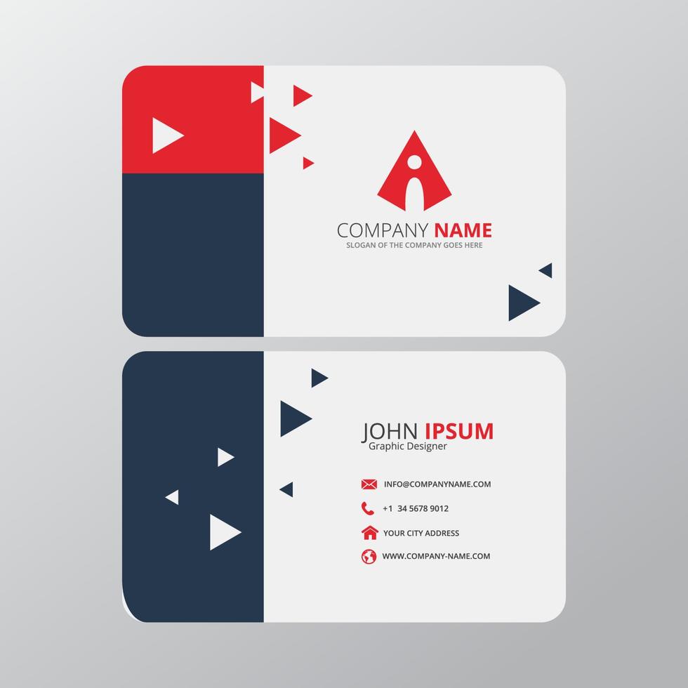 Modern Creative and Clean Business Card Design Print Templates. Flat Style Vector Illustration
