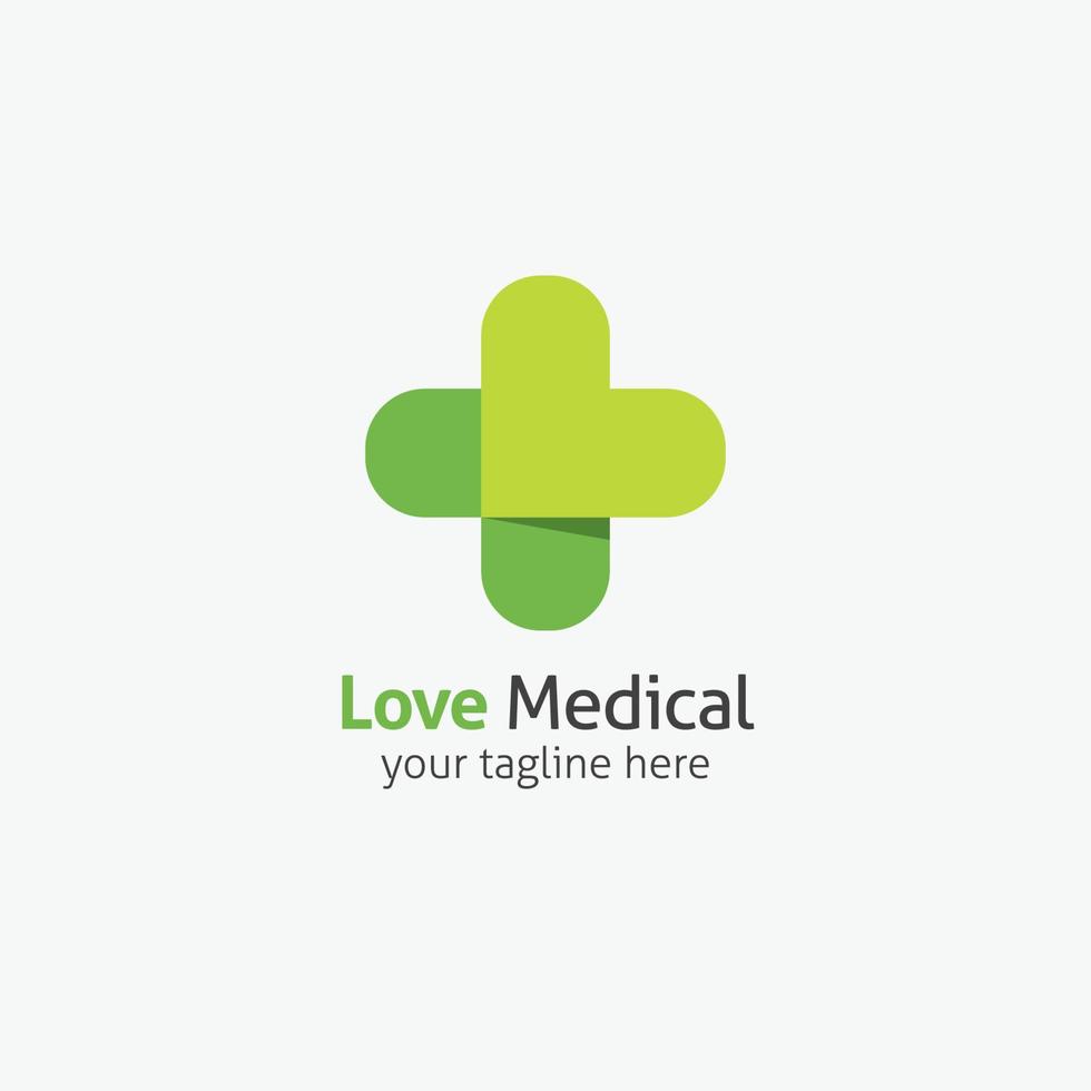 ilustración de diseño de vector de logotipo médico