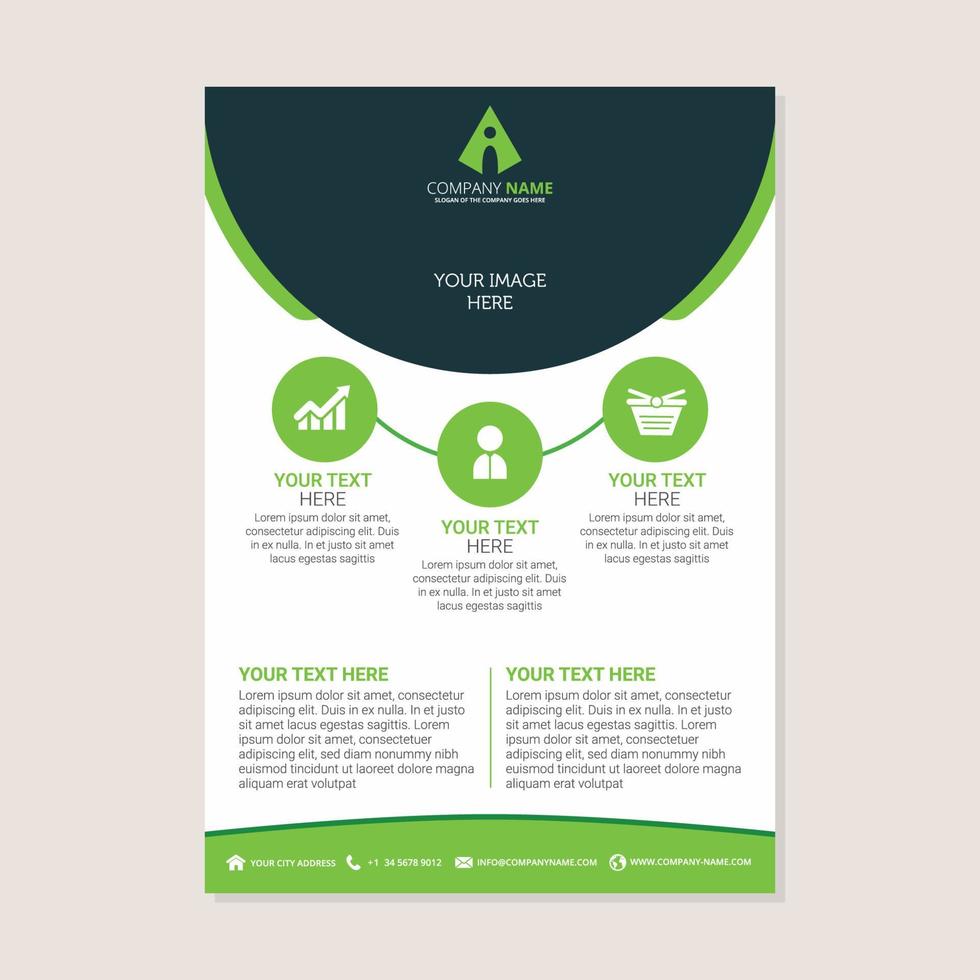 Corporate business annual report brochure flyer design. Leaflet cover presentation vector