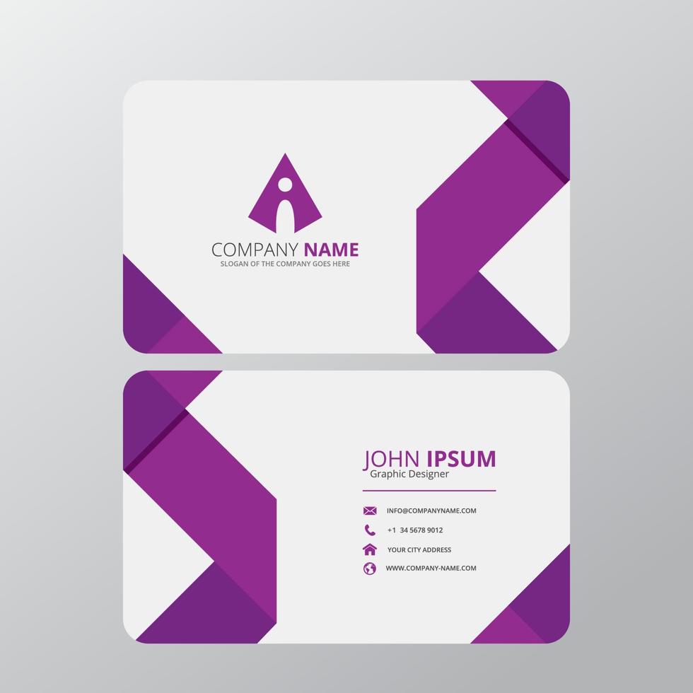 Modern Creative and Clean Business Card Design Print Templates. Flat Style Vector Illustration