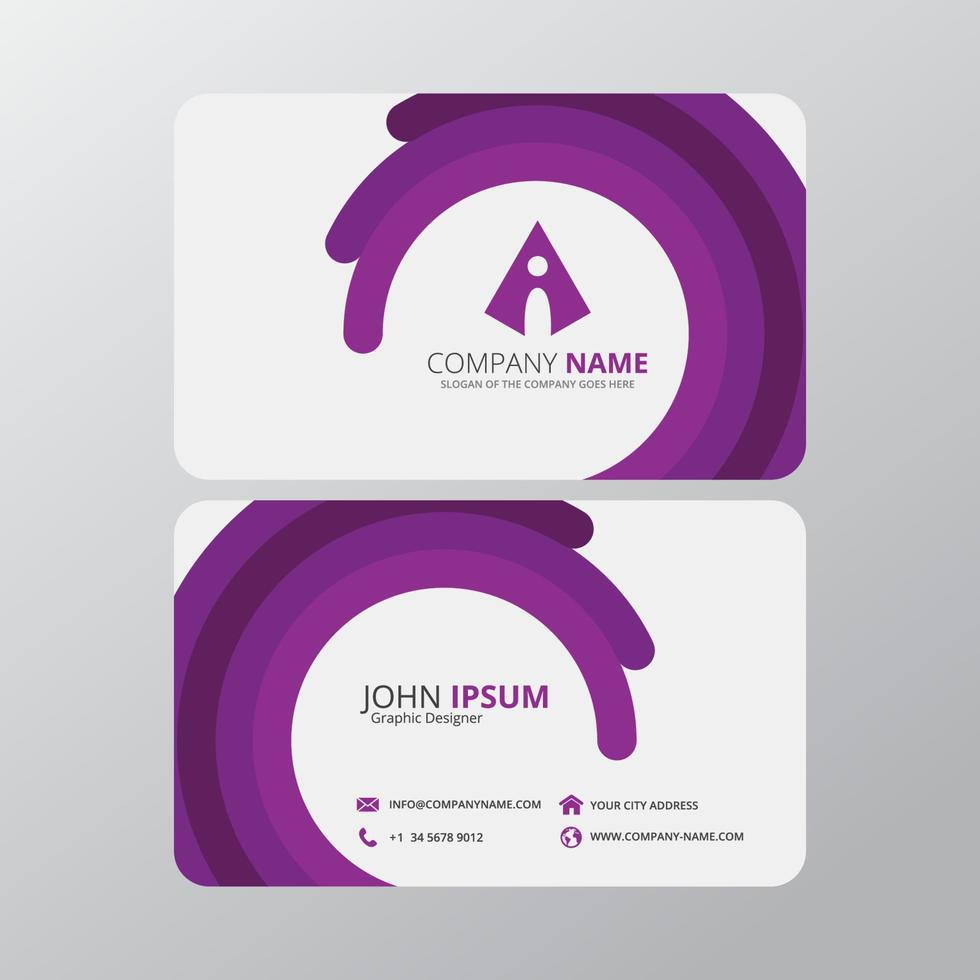 Modern Creative and Clean Business Card Design Print Templates. Flat Style Vector Illustration