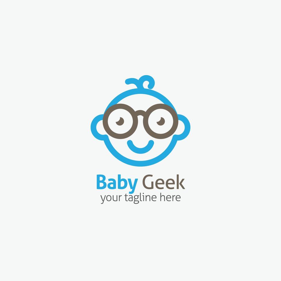Geek logo vector design illustration