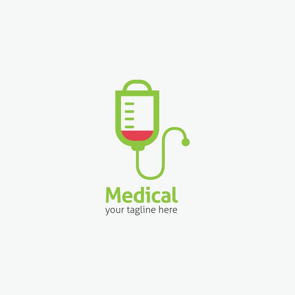 ilustración de diseño de vector de logotipo médico