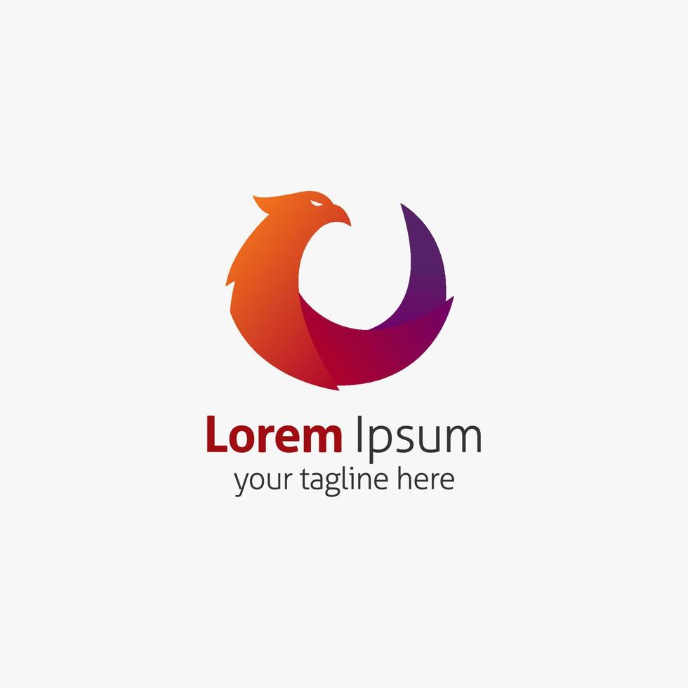 Phoenix logo vector design illustration