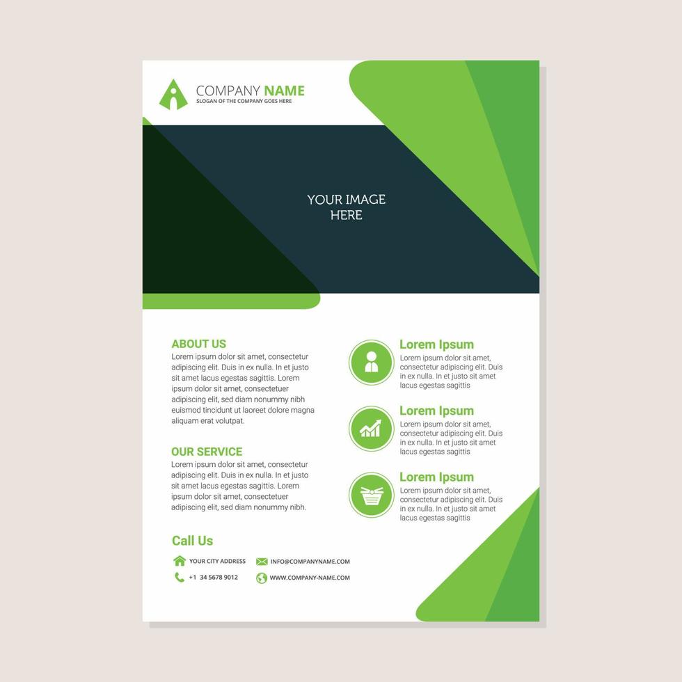 Corporate business annual report brochure flyer design. Leaflet cover presentation vector