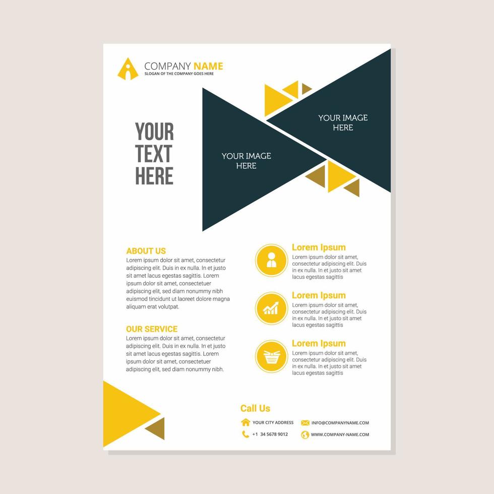 Corporate business annual report brochure flyer design. Leaflet cover presentation vector