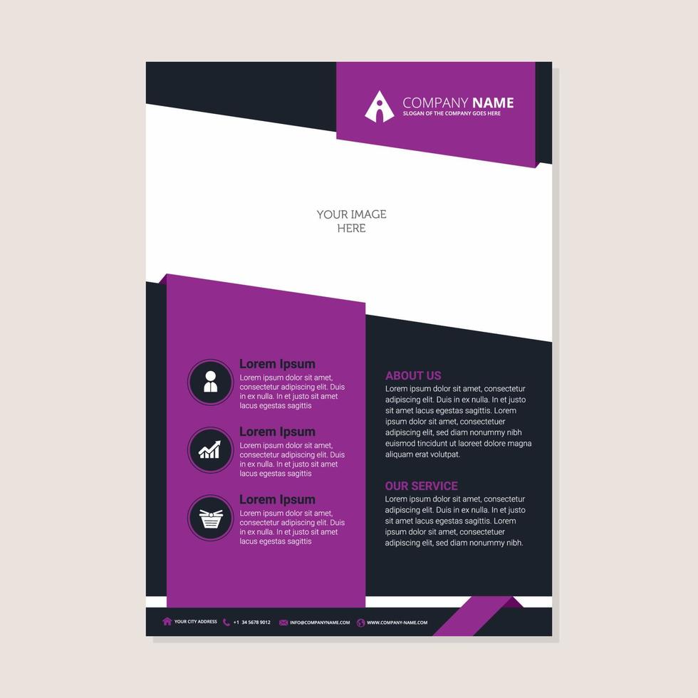 Corporate business annual report brochure flyer design. Leaflet cover presentation vector