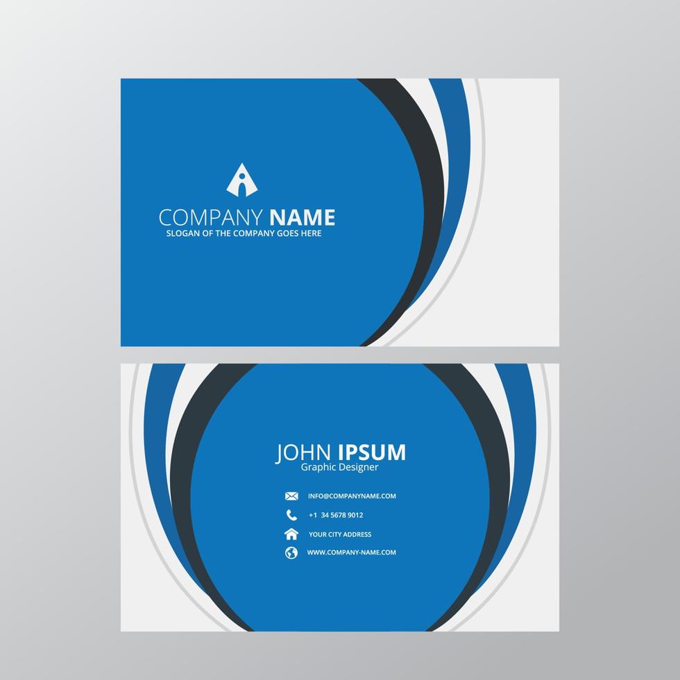 Modern Creative and Clean Business Card Design Print Templates. Flat Style Vector Illustration