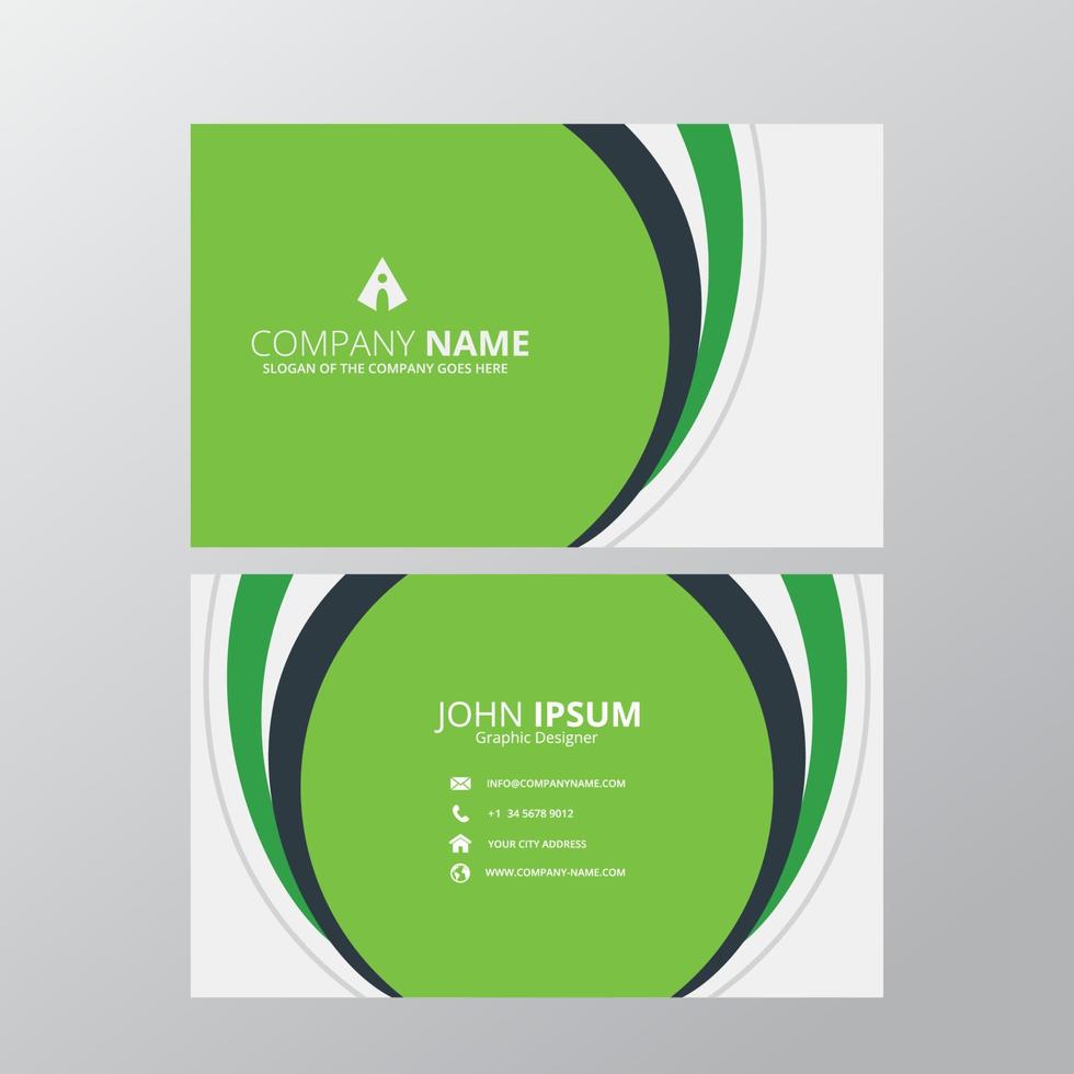 Modern Creative and Clean Business Card Design Print Templates. Flat Style Vector Illustration