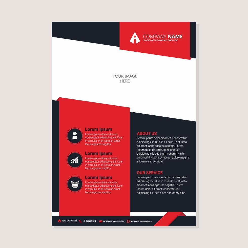 Corporate business annual report brochure flyer design. Leaflet cover presentation vector