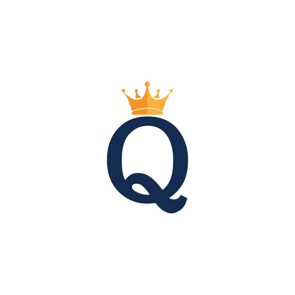 Initial Letter Q with Crown Logo Branding Identity Logo Design Template vector