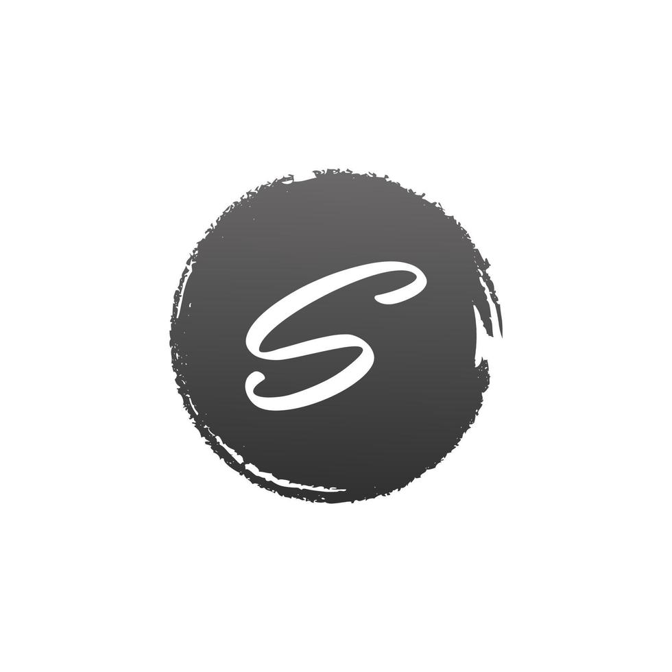 Letter S splash Circle. Usable for Business, wedding, make up and fashion Logos. vector