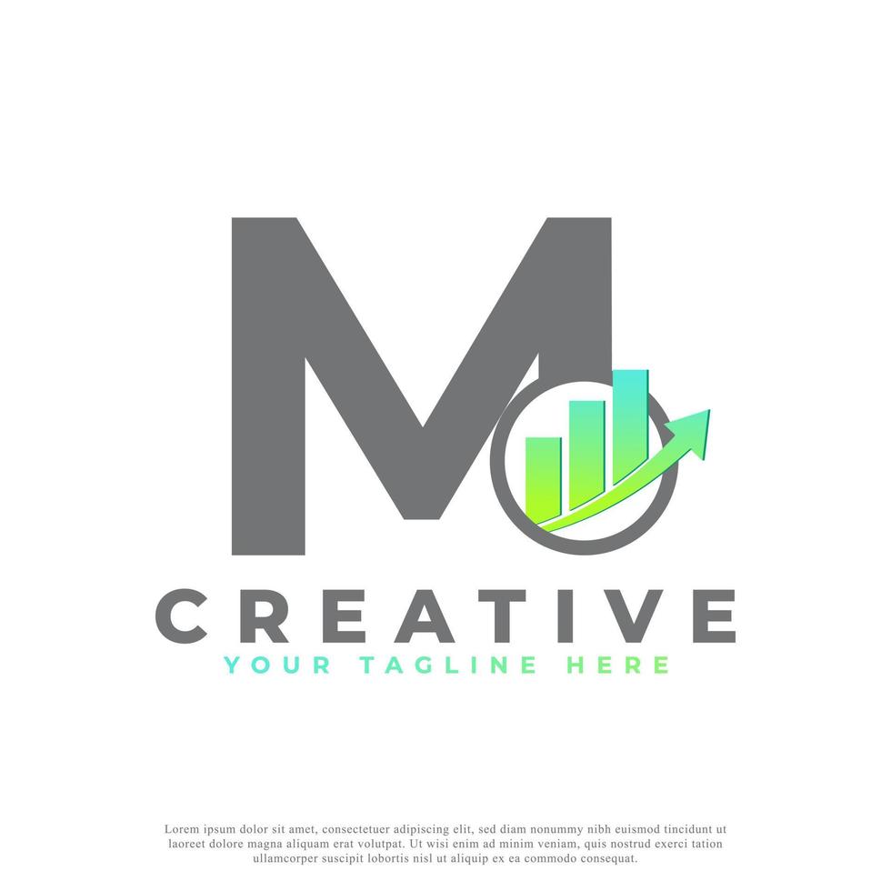 Letter M Financial  Institute Advisors Logo. Business Professional Statistic Logo Template vector