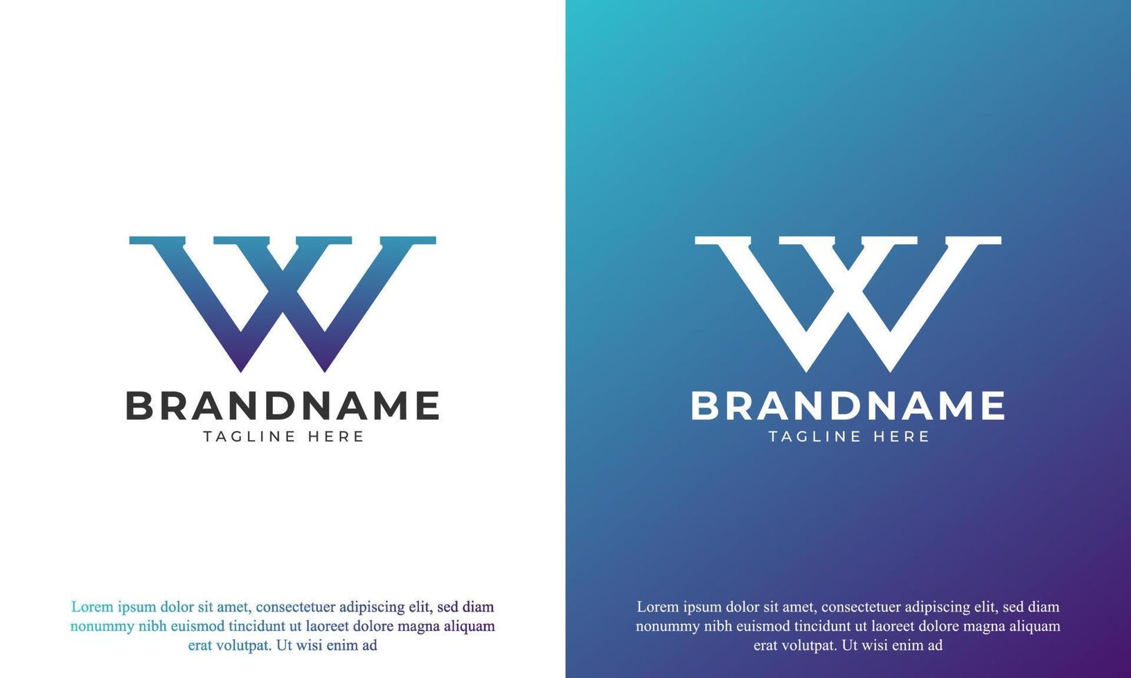 Simple Initial Monogram W X Logo Design Template Element vector