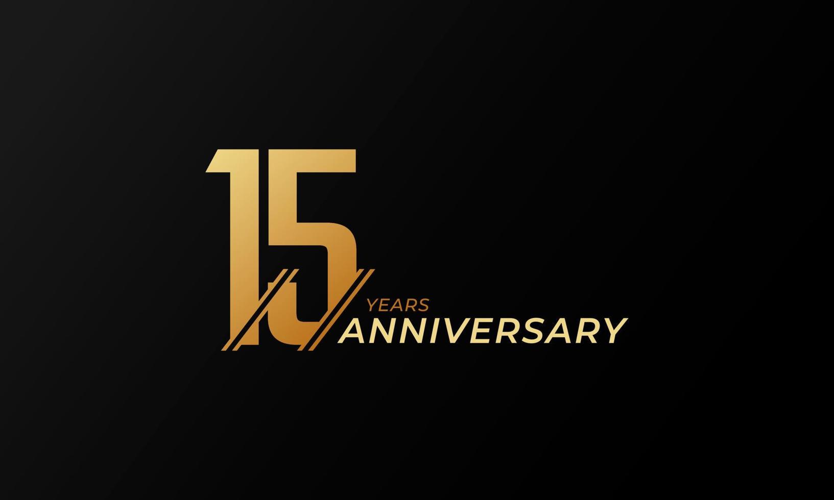 15 Year Anniversary Celebration Vector. Happy Anniversary Greeting Celebrates Template Design Illustration vector