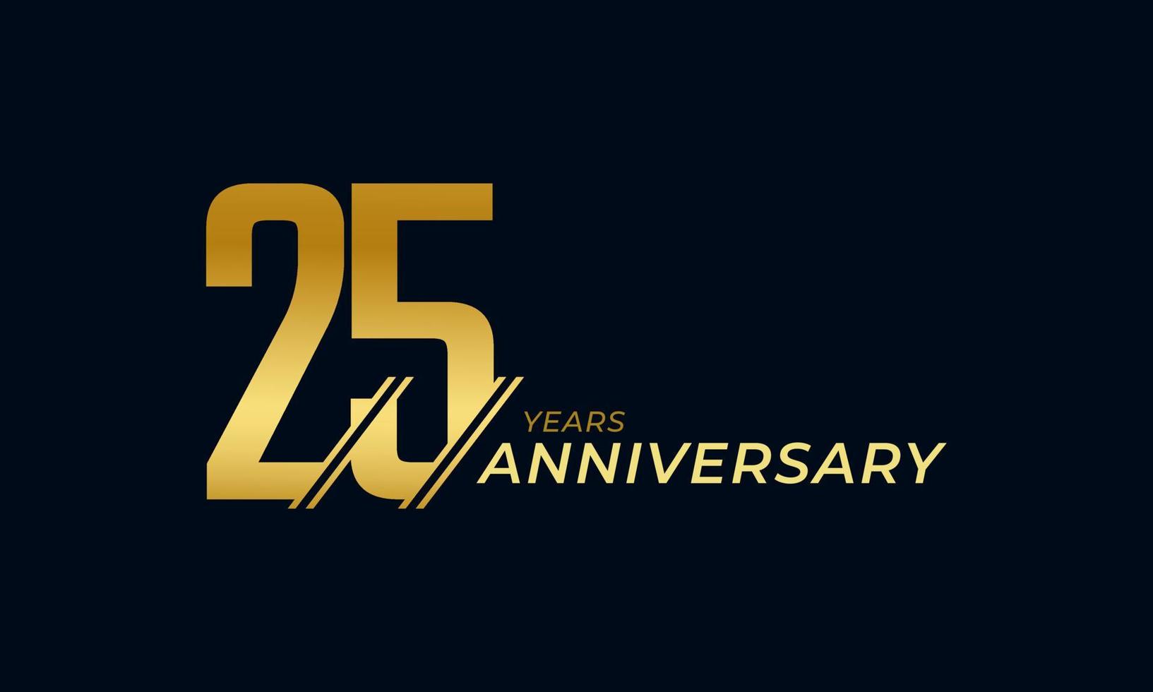25 Year Anniversary Celebration Vector. Happy Anniversary Greeting Celebrates Template Design Illustration vector