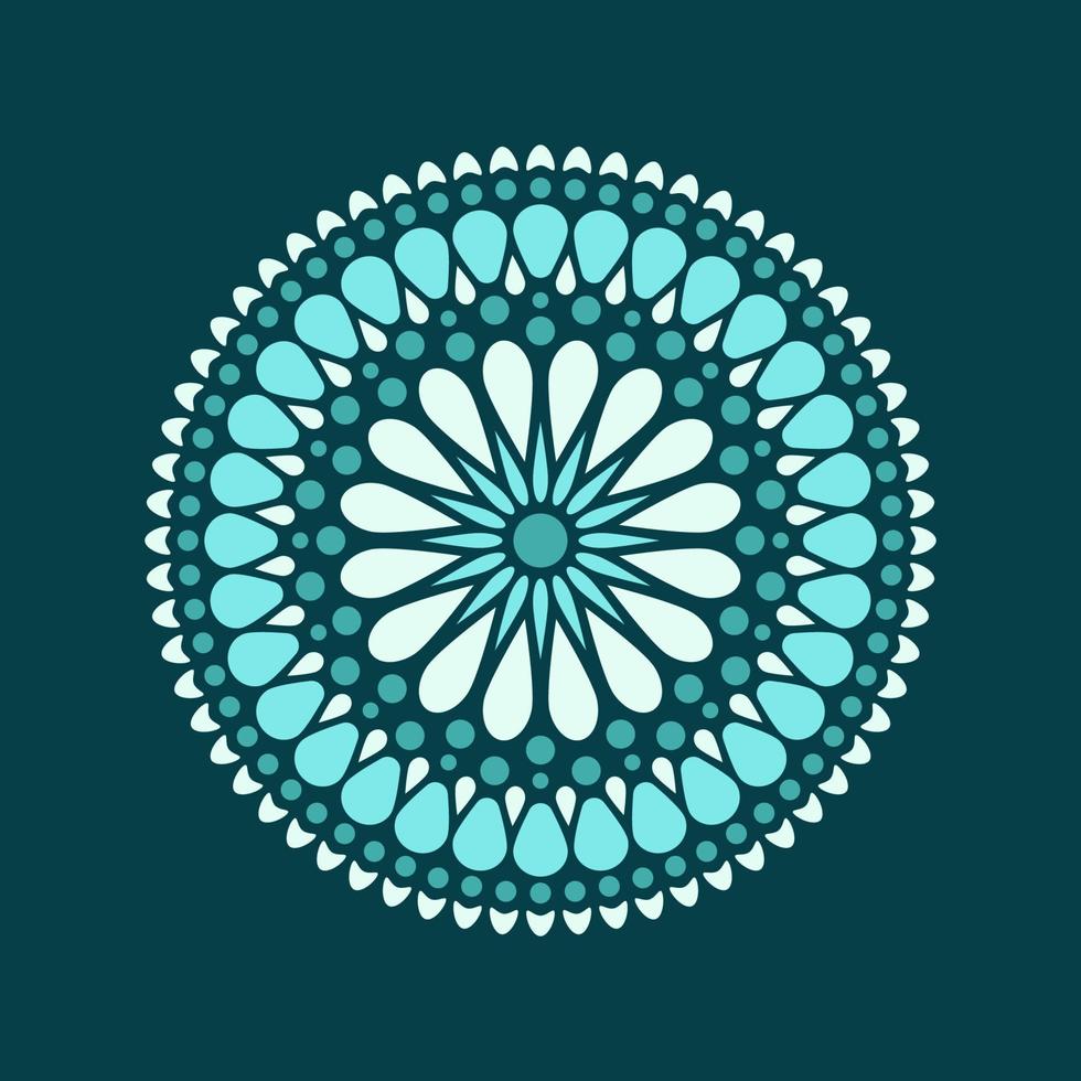 mandalas de pintura de puntos monocromáticos vectoriales. estilo aborigen de pintura de puntos vector