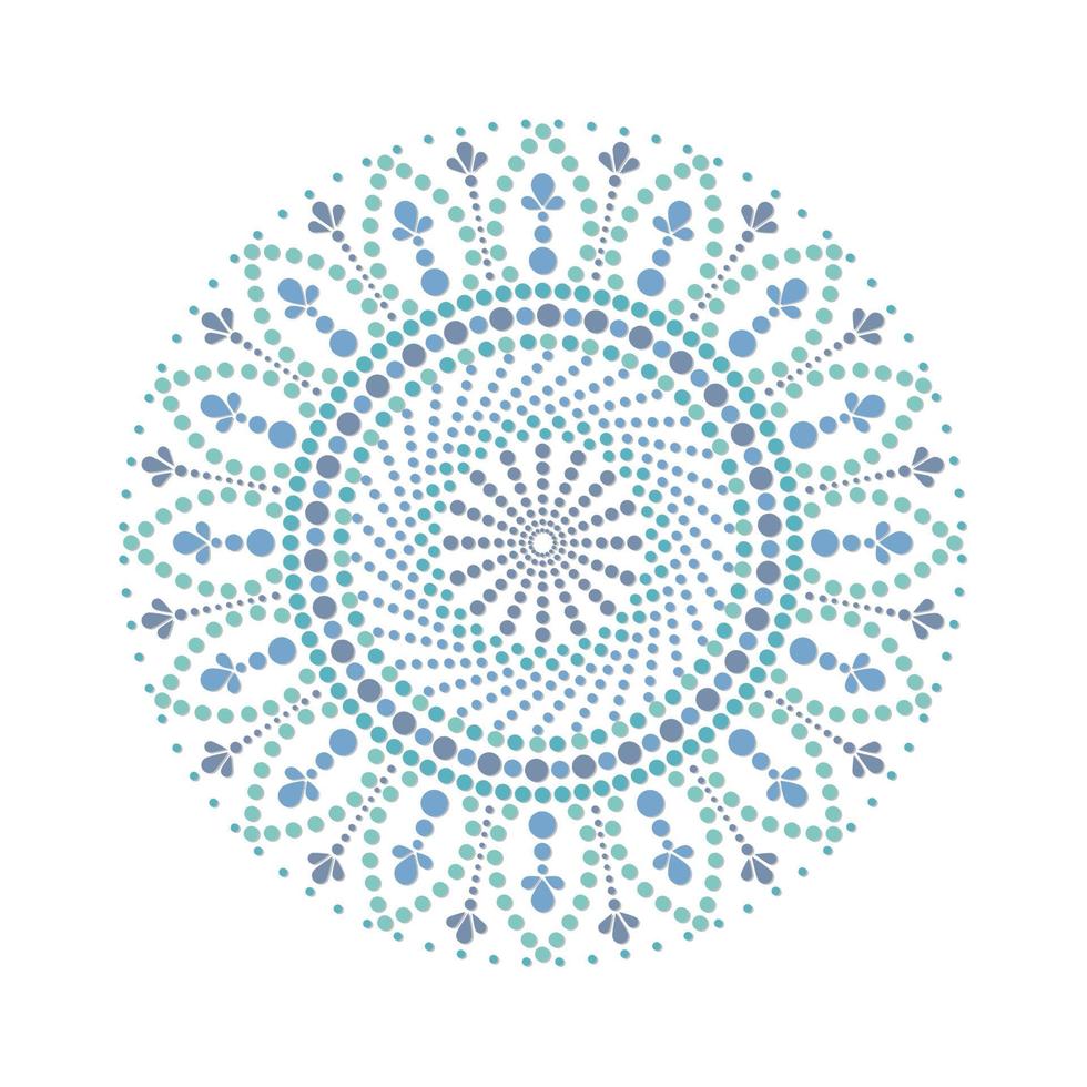 Vector dot painting mandalas. Aboriginal style of dot painting