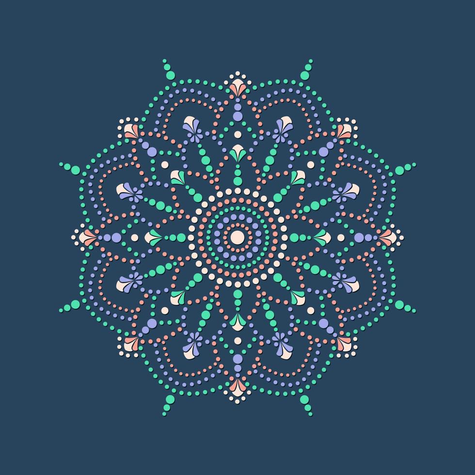 Vector dot painting mandalas. Aboriginal style of dot painting