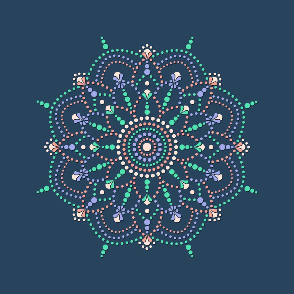 Vector dot painting mandalas. Aboriginal style of dot painting