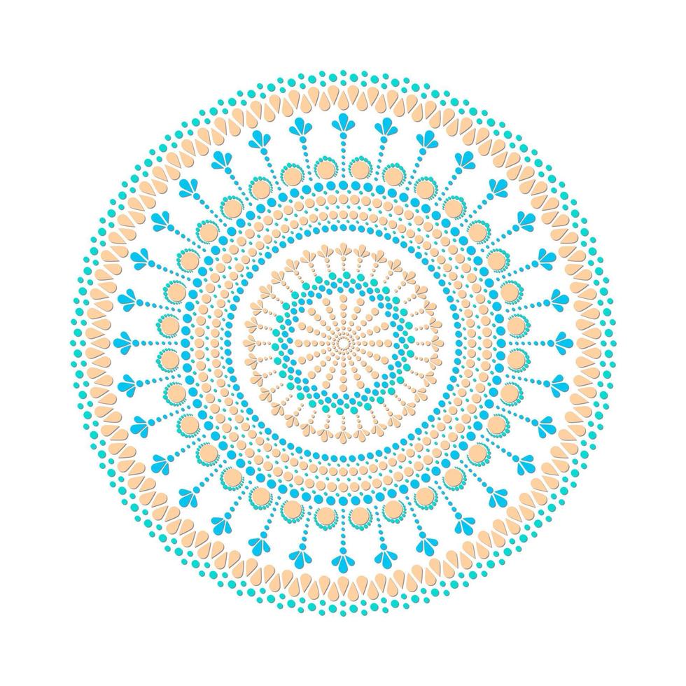 Vector dot painting mandalas. Aboriginal style of dot painting