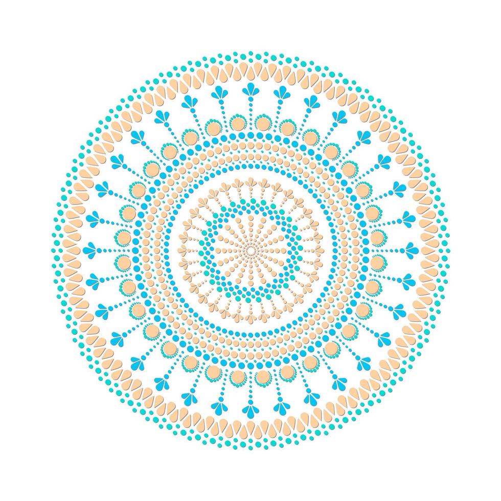 mandalas de pintura de puntos vectoriales. estilo aborigen de pintura de puntos vector