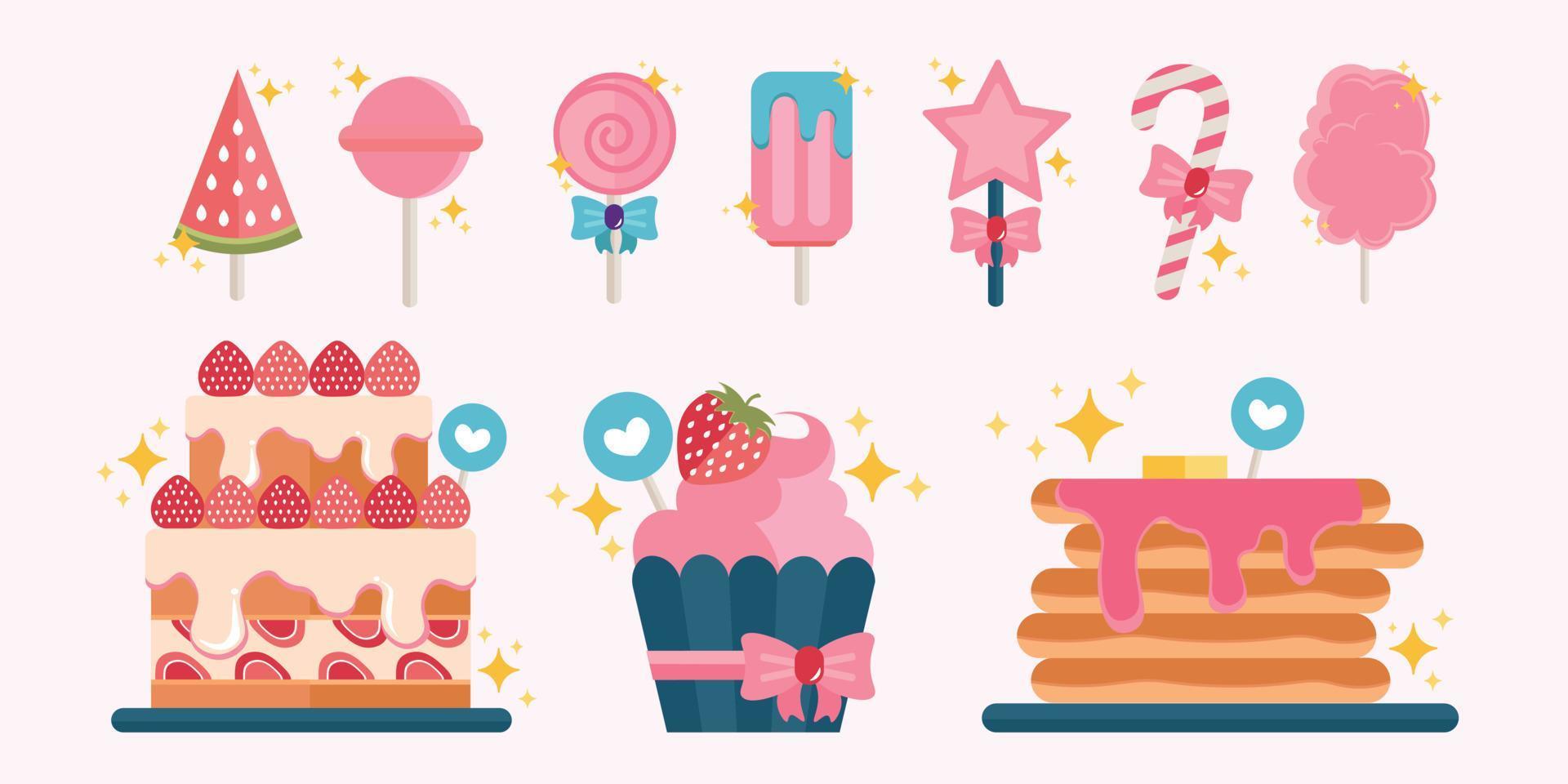 Sweet Deluxe Icons Set A vector