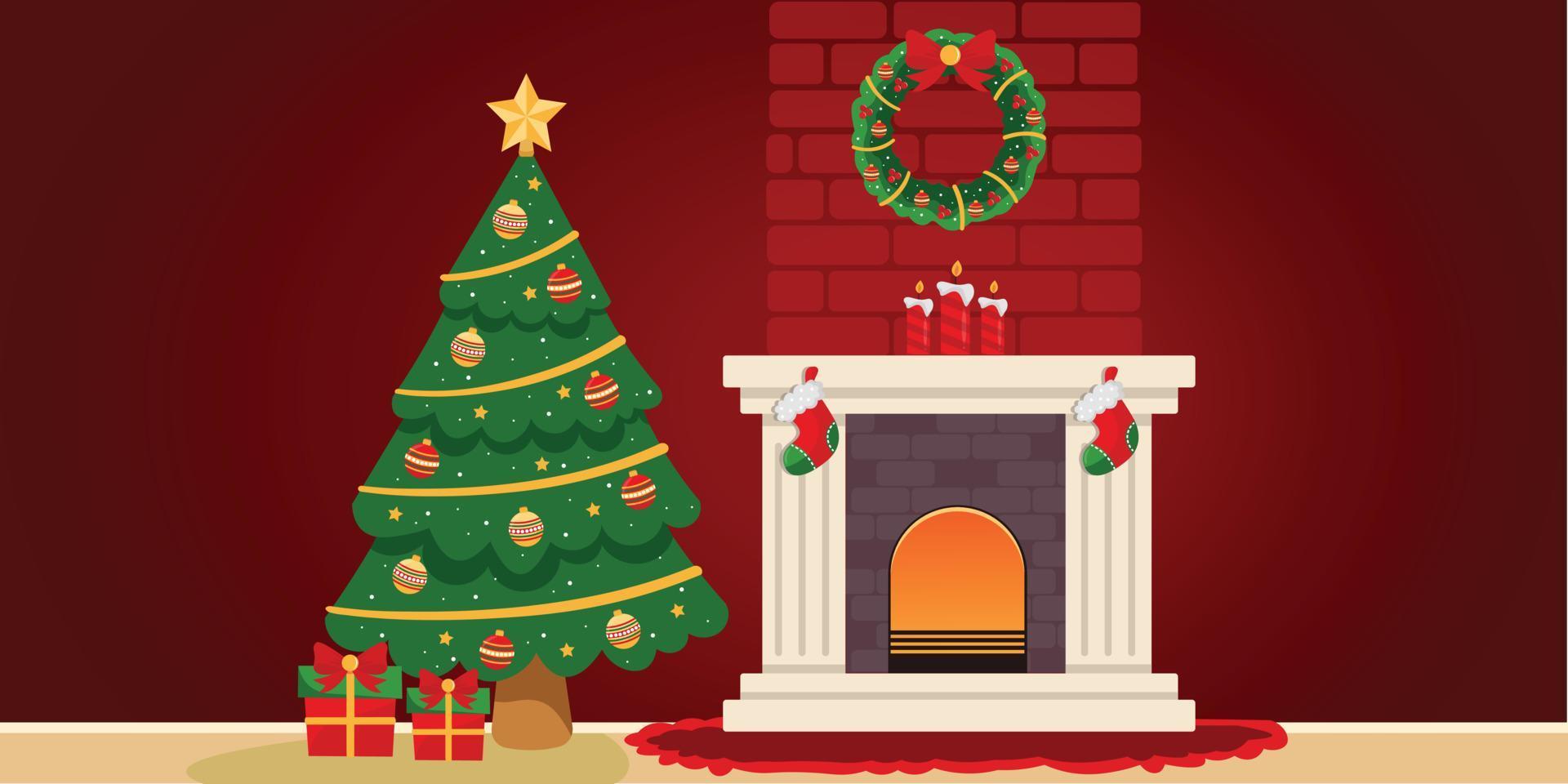 Classic Christmas Background B vector