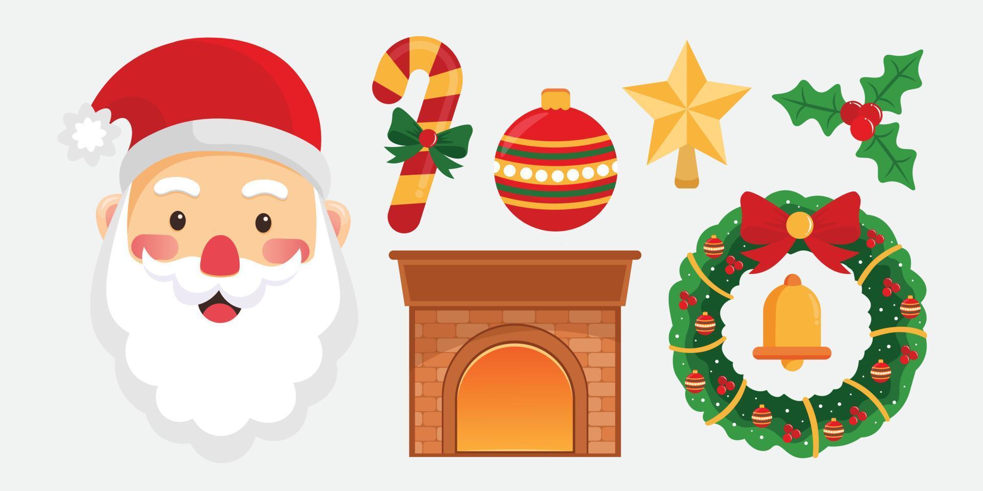 Classic Christmas Icon Set B vector