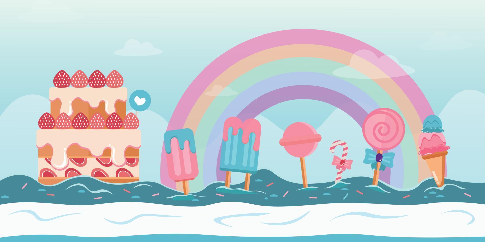 Sweet Deluxe Background A vector