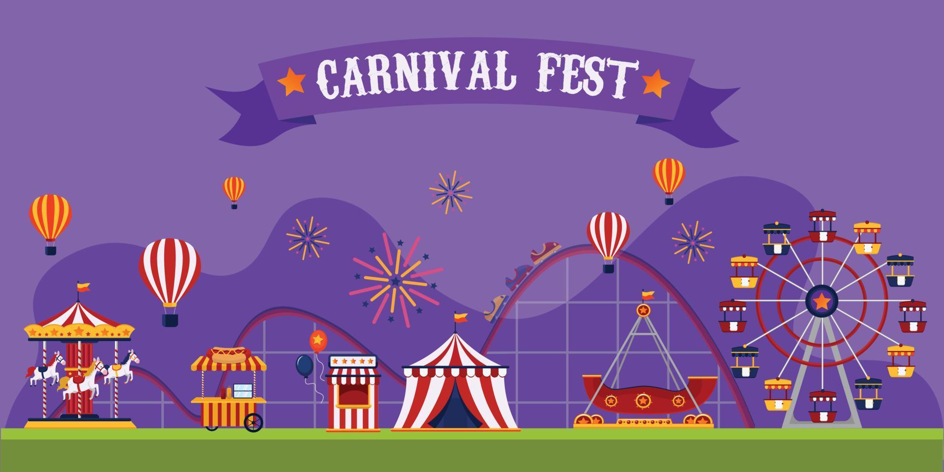 Carnival Fest Background B - Night Version vector