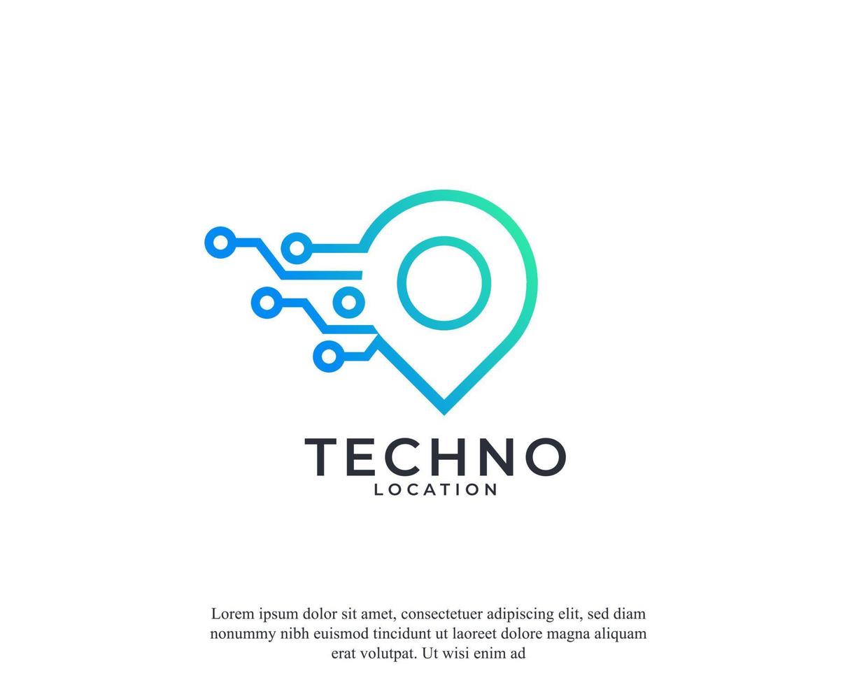 Tech Pin Location Icon Vector Design Inspiration