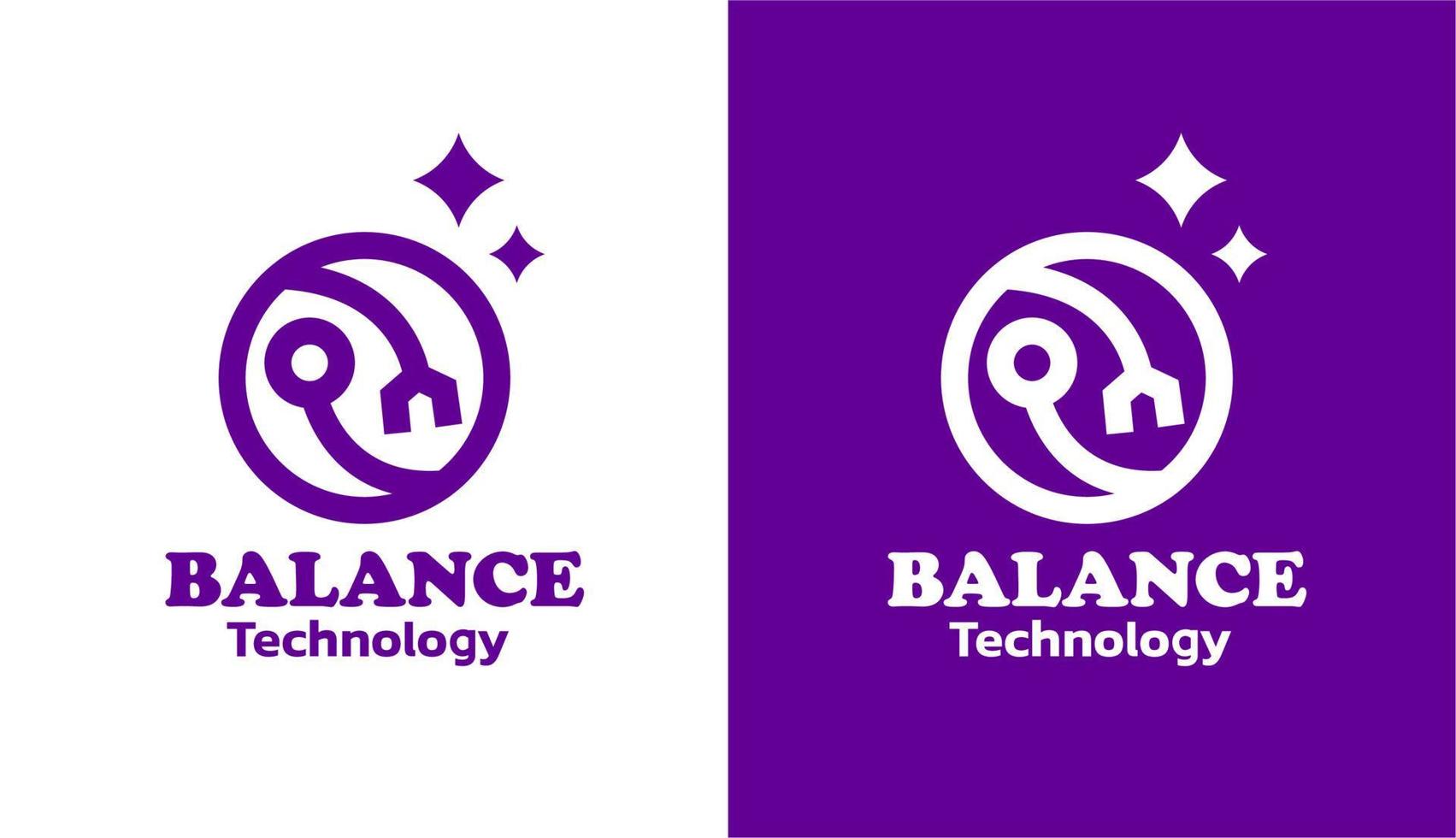 futuristic simple repair of technology, gadgets, internet and heavy equipment Carpentry labels Logo balance tech Design Vector