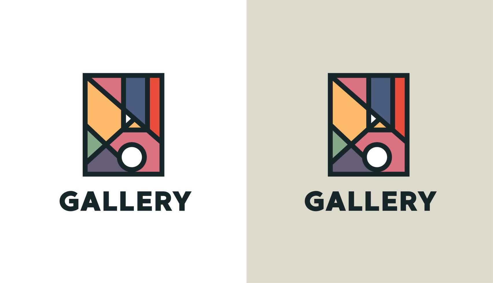 simple minimalist geometric shape line vector, luxury logo Perfect for galleries and museum art vector