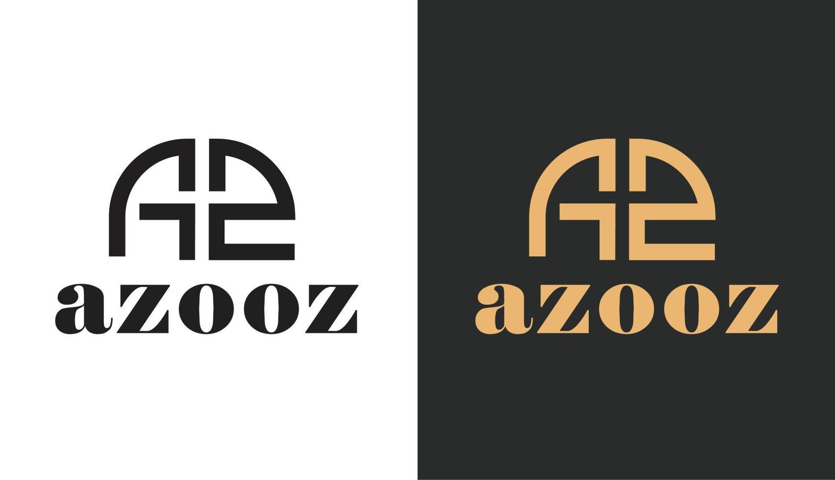 AZ Letter Logo Design Template Vector