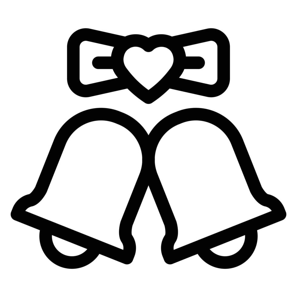 simple wedding bell vector icon, editable, 48 pixel