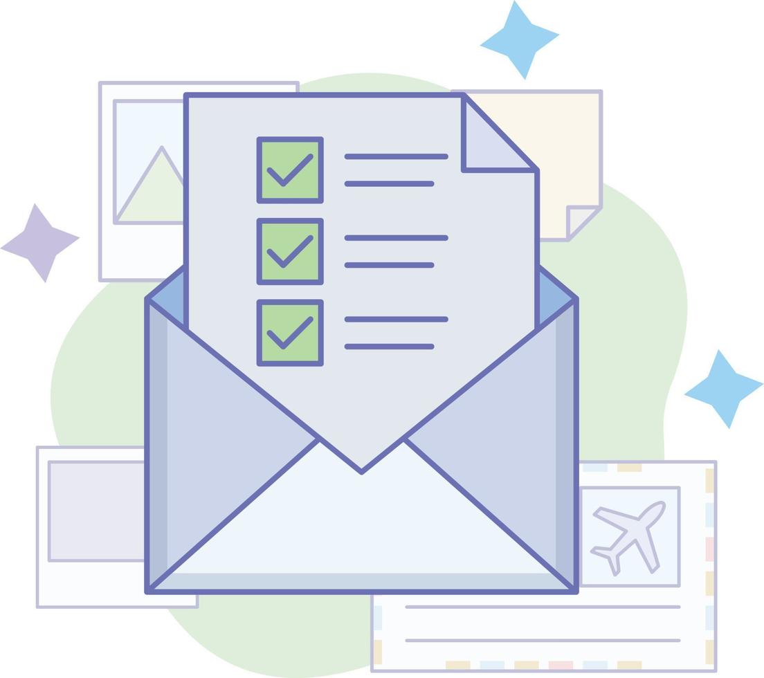 Mail checklist Isolated Vector icon which can easily modify or edit