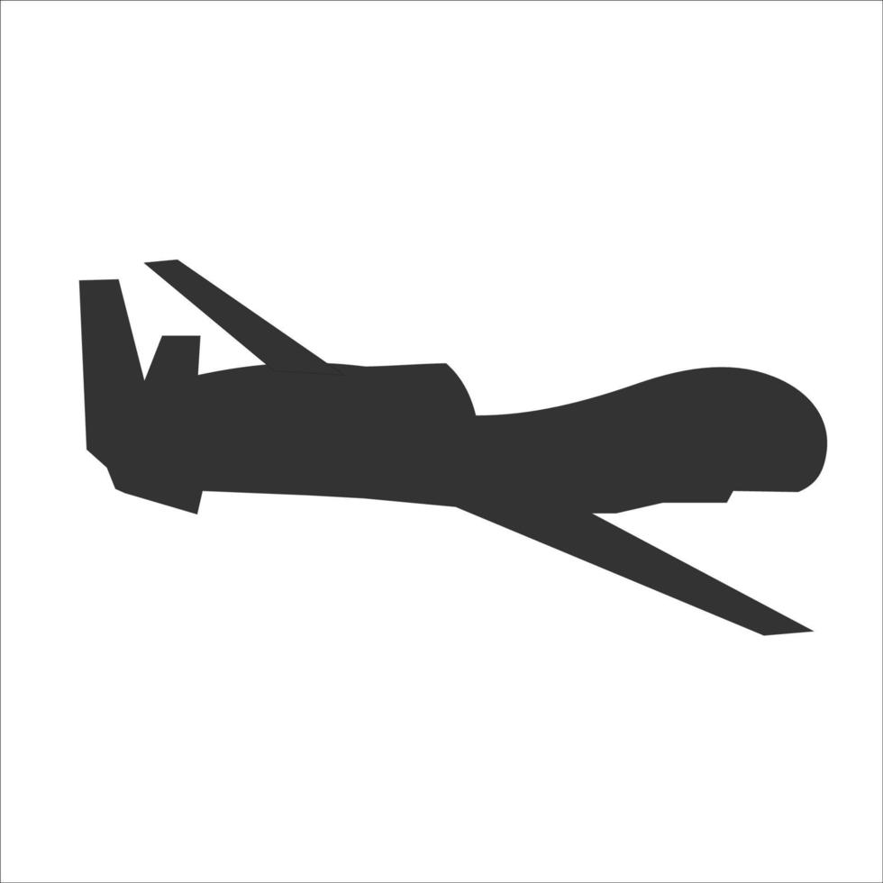 military drone icon silhouette vector