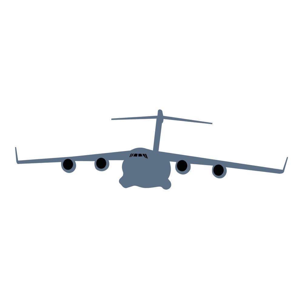 diseño de vector de silueta de avión de carga