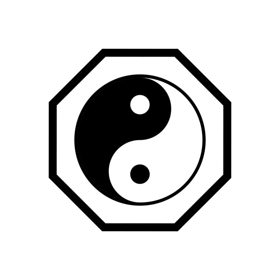 icono de yin y yang en un moderno estilo plano aislado en el fondo. símbolo de página de icono de yin y yang para el diseño de su sitio web logotipo de icono de yin y yang, vector