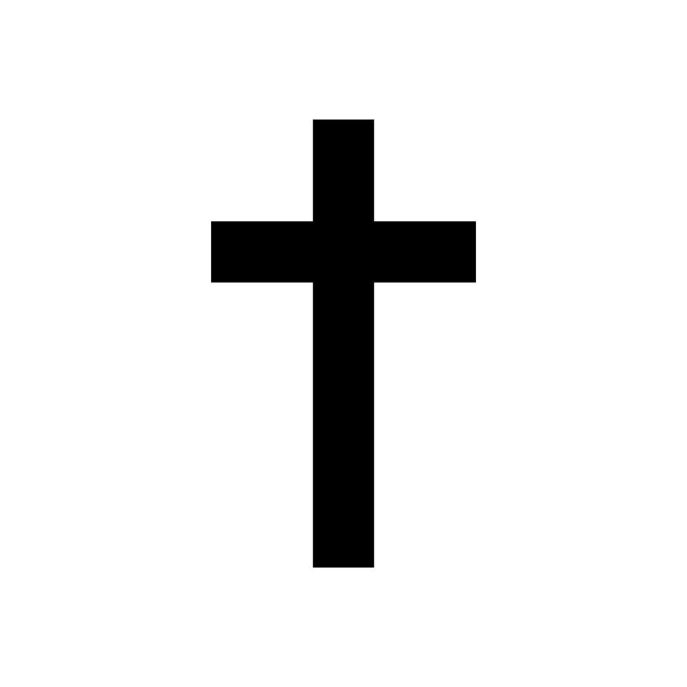 iconos cruzados cristianos en la ilustración de vector de fondo blanco. cruz símbolo de la crucifixión y la fe.