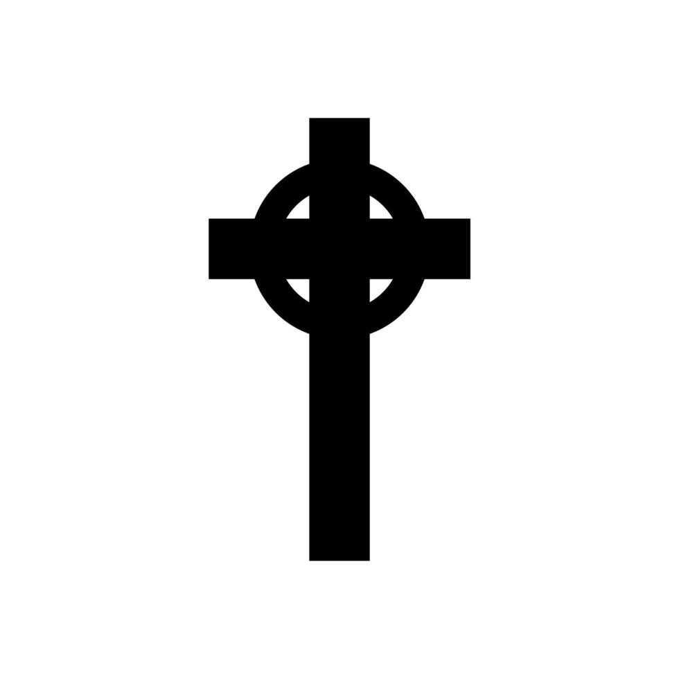 iconos cruzados cristianos en la ilustración de vector de fondo blanco. cruz símbolo de la crucifixión y la fe.