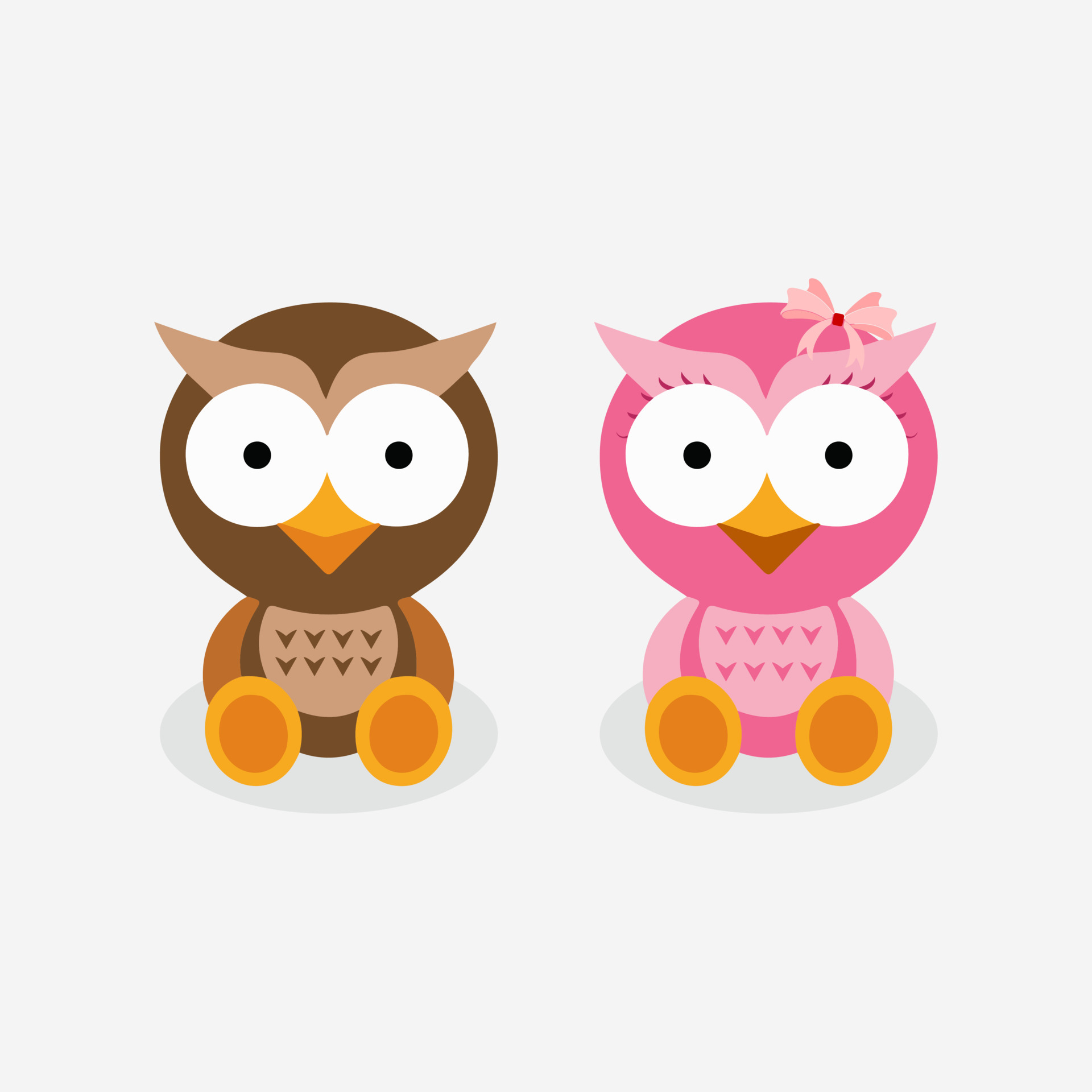 Couple owl cartoon illustration. Cute owl cartoon illustration isolated on  white background. Happy couple owl cartoon vector illustration. 6233473  Vector Art at Vecteezy