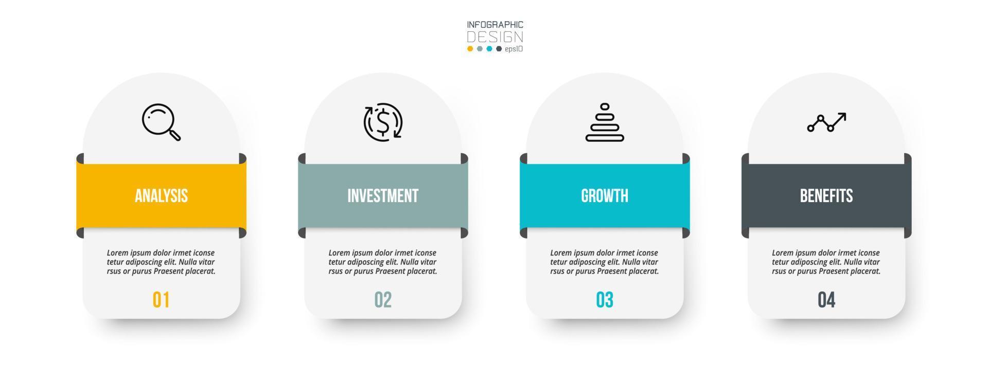 Infographic template business concept with option. vector